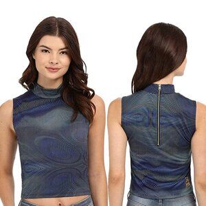 JESS GLYNNE x BENCH Women's Home Graphic Vest Short Top - Size Large - NWT